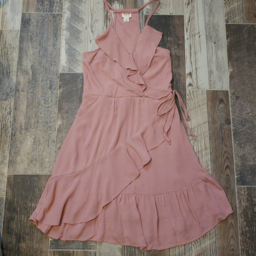 Mossimo Blush Faux Wrap Dress XS